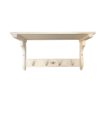 Вешалка с полкой 4 тонированных крючка