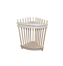 Полка угловая 260*260*500мм (Белая) DACHA WOOD