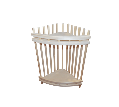 Полка угловая 260*260*500мм (Белая) DACHA WOOD