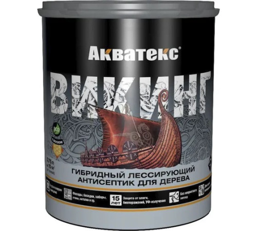 Акватекс Викинг Гибридный лессирующий антисептик для дерева 