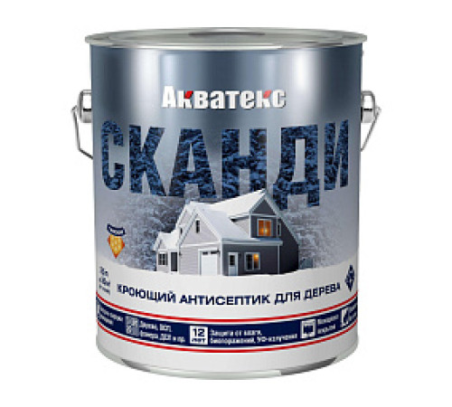 Акватекс Сканди Кроющий антисептик для дерева "Карамель" 2.5л