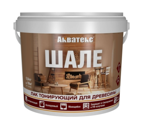 Акватекс Шале Лак тонирующий для дерева "Бесцветный" 0,9л