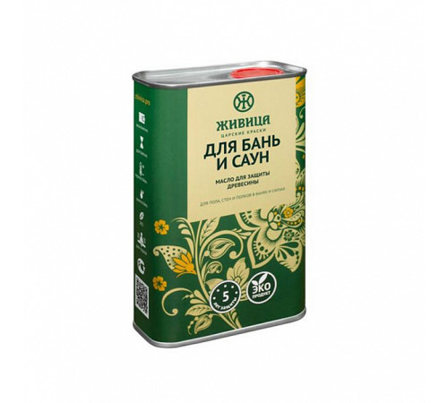 Масло по дереву для бань и саун Живица 1л.
