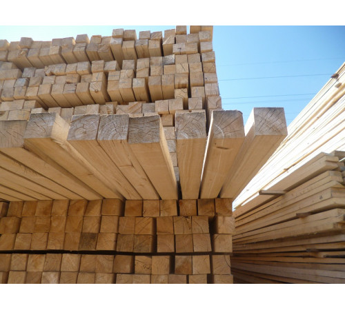 Брус 100*100*4000мм ЗЕЛЁНЫЙ ЛЕС сорт С естественной влажности хвойные породы