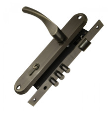 Замок цилиндровый в комплекте с ручкой LOCKSET90.CRONA.4585-3 (KIT P90 4585/3 CRONA) AB бронза PUNTO