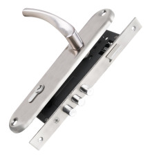 Замок цилиндровый в комплекте с ручкой LOCKSET90.CRONA.4585-3 (KIT P90 4585/3 CRONA) SN мат.никель P