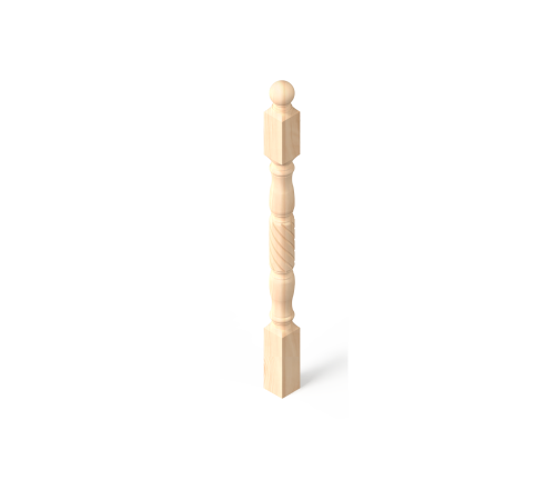 Столб начальный 80*80*1200мм №4 Сосна сорт Экстра (без сучков)