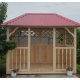 Беседка дачная деревянная 2000*3000мм с четырехскатной крышей (ПОД ЗАКАЗ)